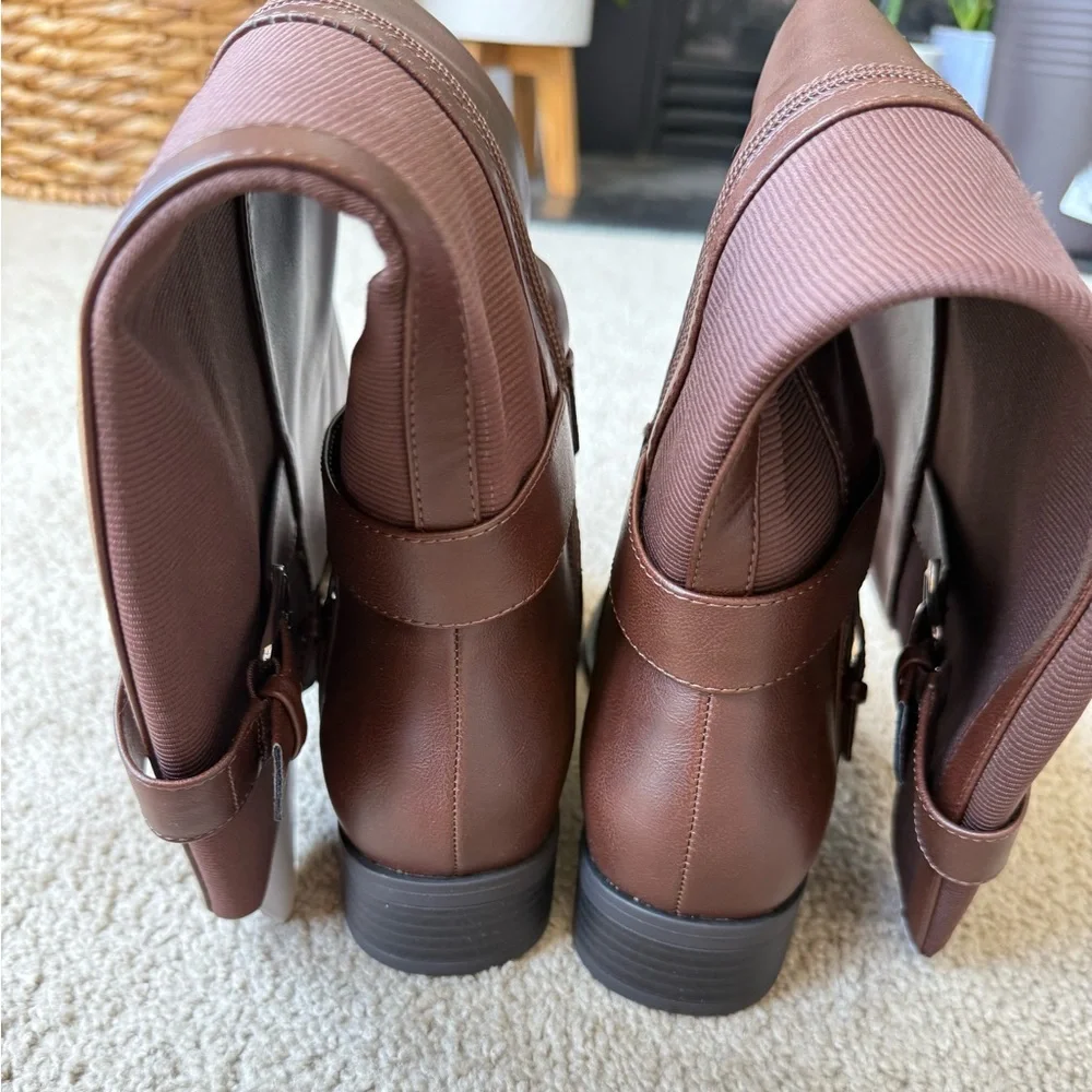 Torrid Extra Wide Calf Brown Knee-High Women's Boots - Picture 3 of 7